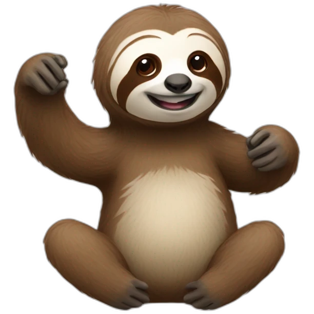 sloth with italian hand gesture emoji