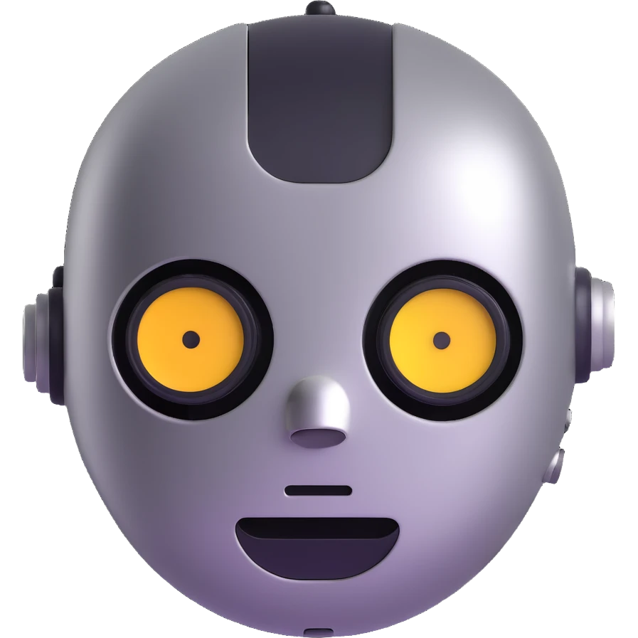 steel round robot face emoji