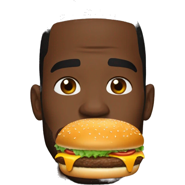 Jon Jones eating burger emoji