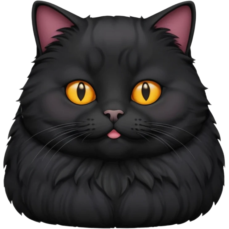 A fat cat black emoji