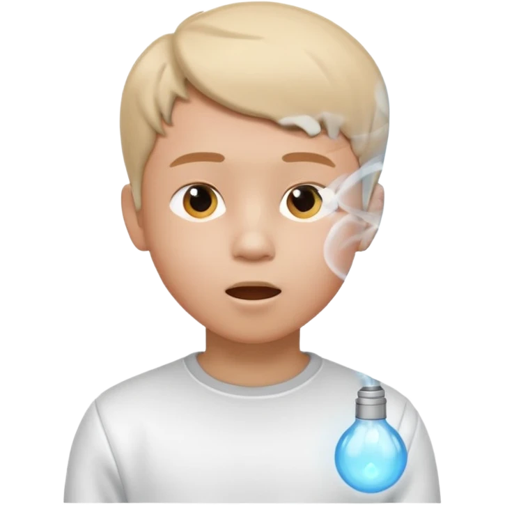 Yoga Boy Breathing 3d Icon with color of D0B8FF
 emoji