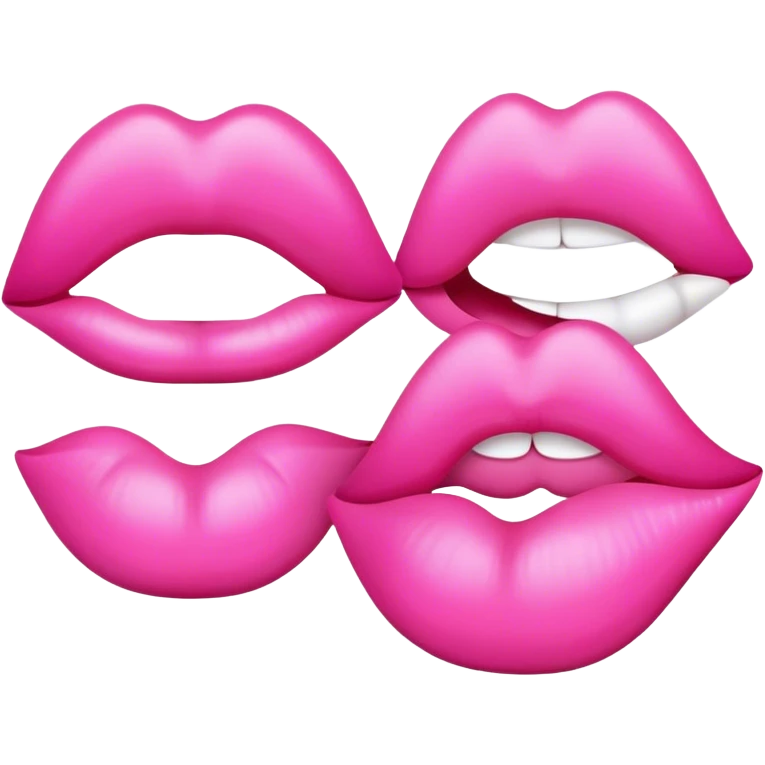 Pink lips emoji