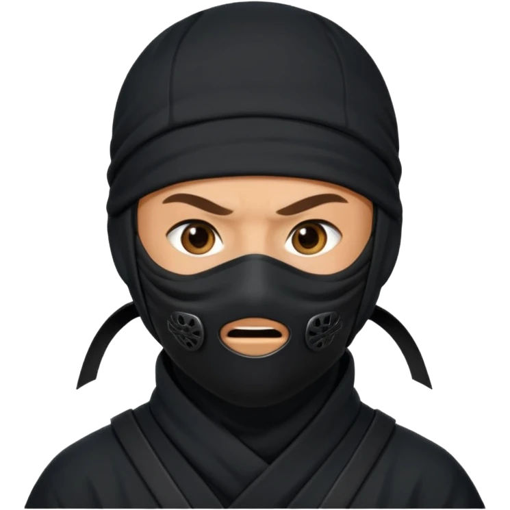  Ninja with mask covering mouth emoji