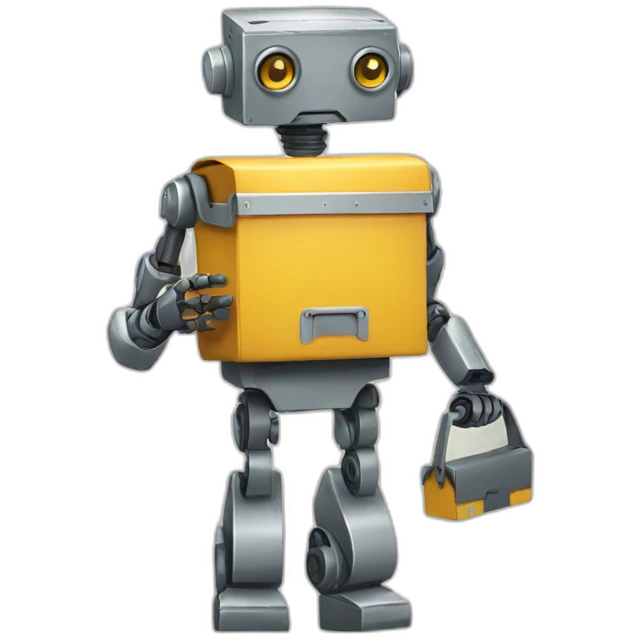 robot holding a toolbox emoji