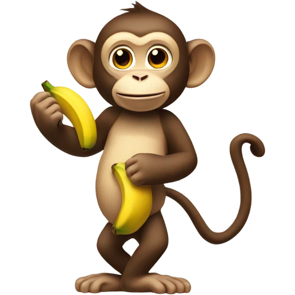 Monkey with a banana  emoji
