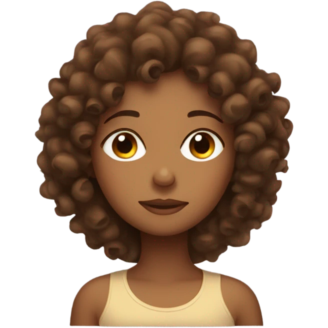brown curly girl sleeping emoji