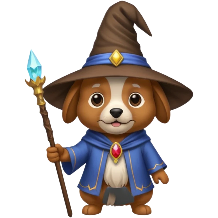 Dog wizard emoji