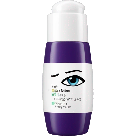 eye cream bottle with label emoji