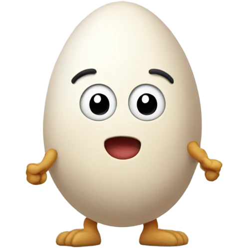 Egg man with hand emoji