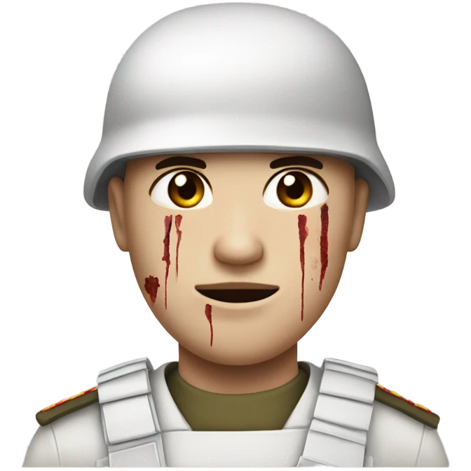 white wounded soldier emoji