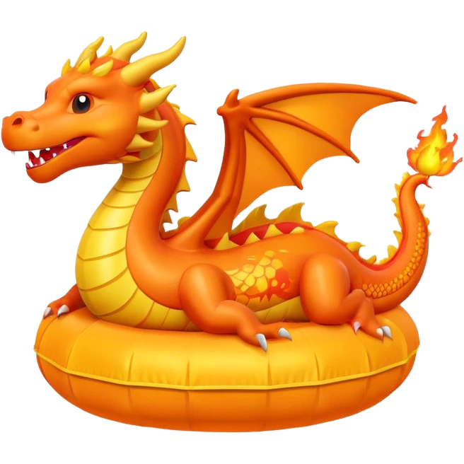 Dragon Float with Fire Design emoji