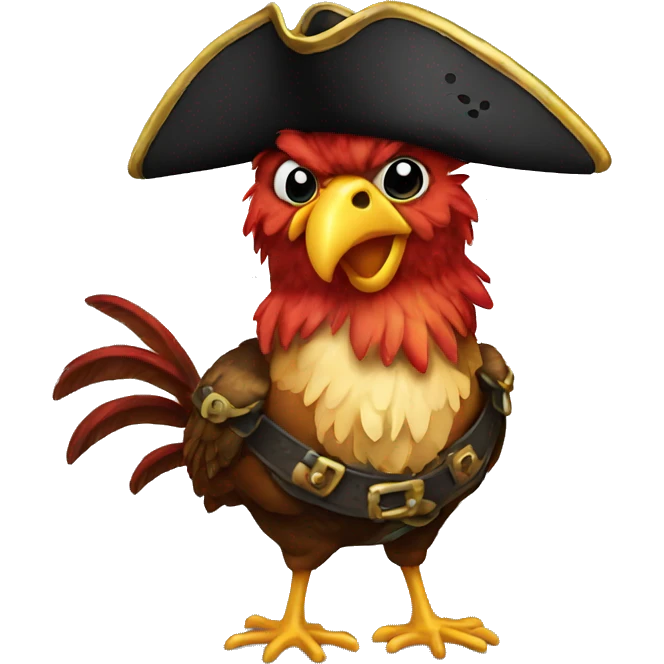 Pirate chicken emoji