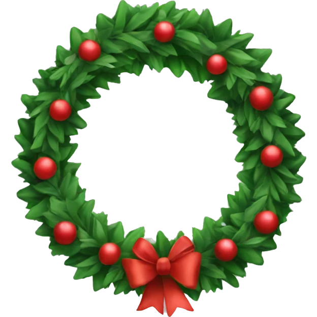 Christmas wreath emoji