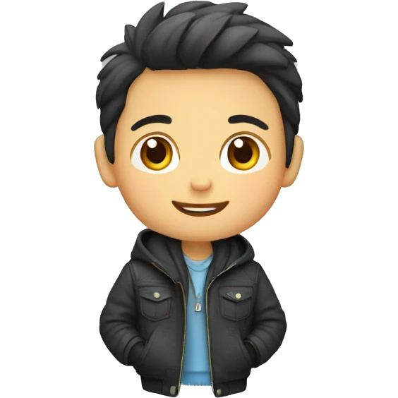 niño con campera emoji