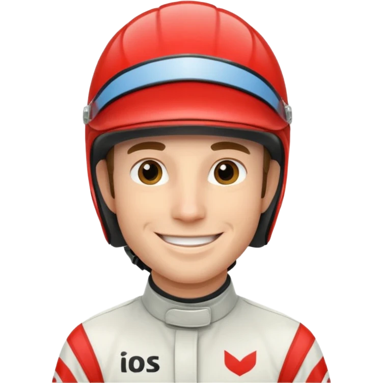 horse jockey male face happy emoji