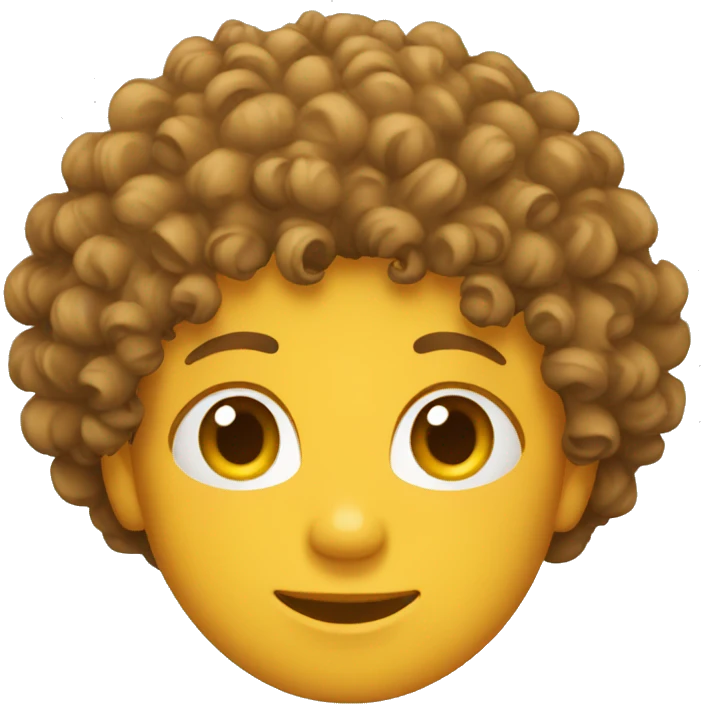 mixed curly head emoji  emoji