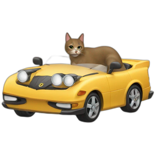 Gato en coche emoji