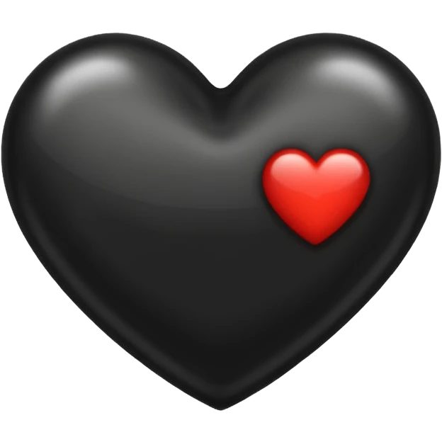 Black heart with fair emoji