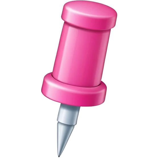 Pink push pin emoji