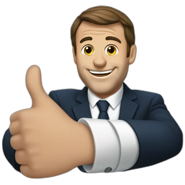Macron thumbs up emoji