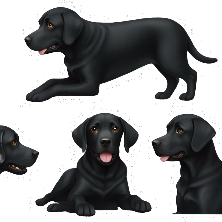 Black lab emoji