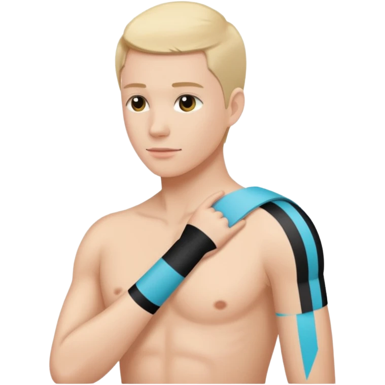 shoulder with kinesio tape (physiotherapy)  emoji