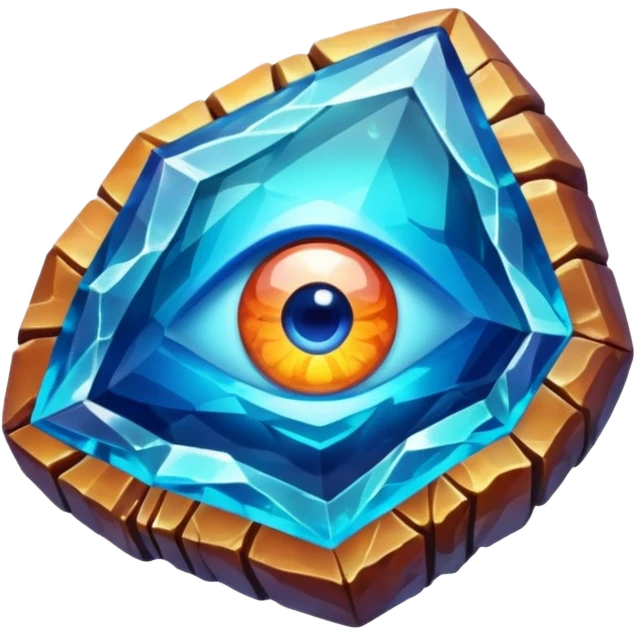 very sharp gem mineral looking like reefs, very shiny with two eyes emoji