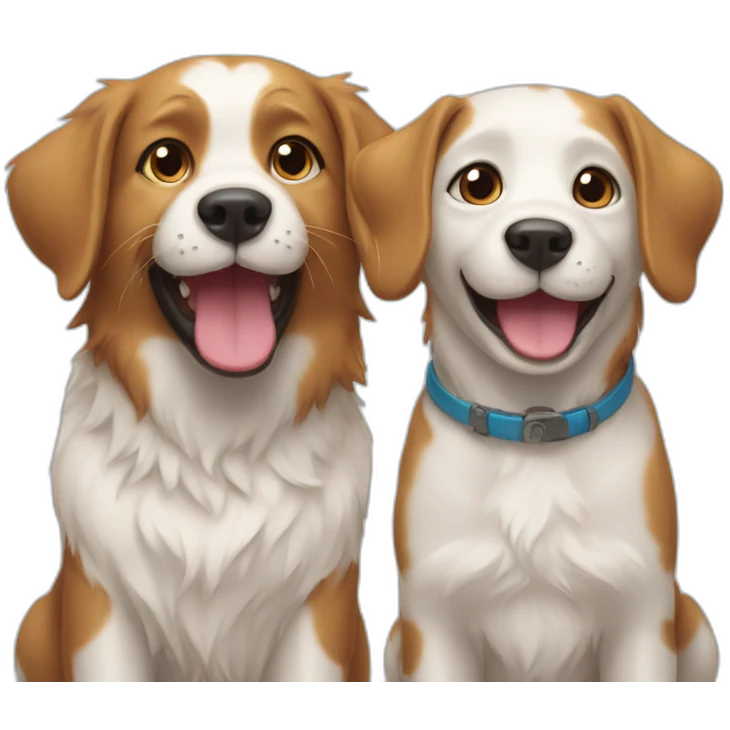 happy cat and dog emoji