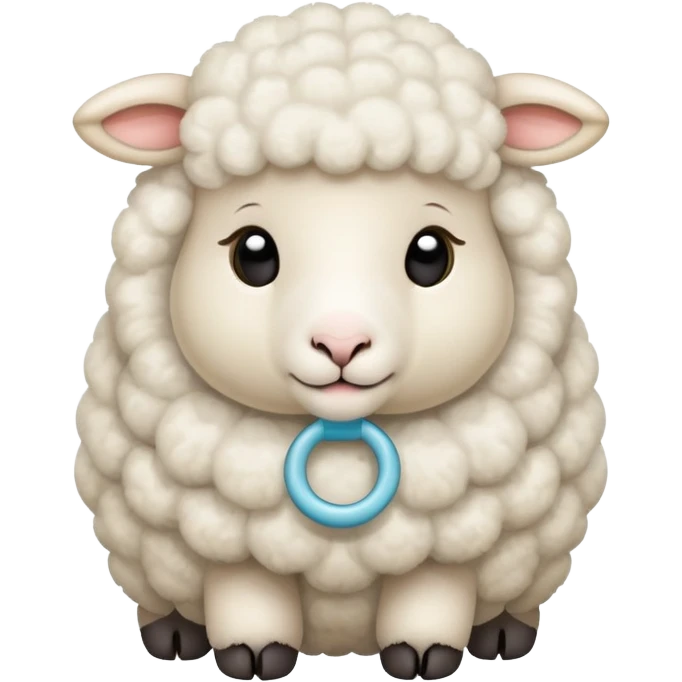 Baby sheep having pacifier  emoji