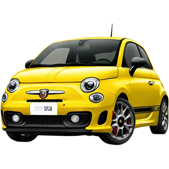 yellow fiat 500 abarth emoji