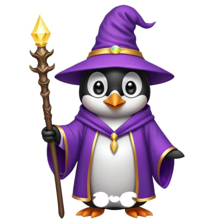 Penguin Wizard emoji