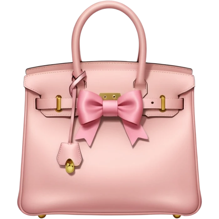light pink birkin bag with bow emoji