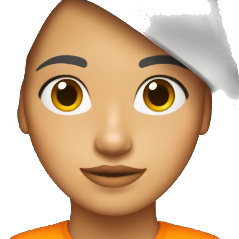chica con rulos y pelo naranja emoji