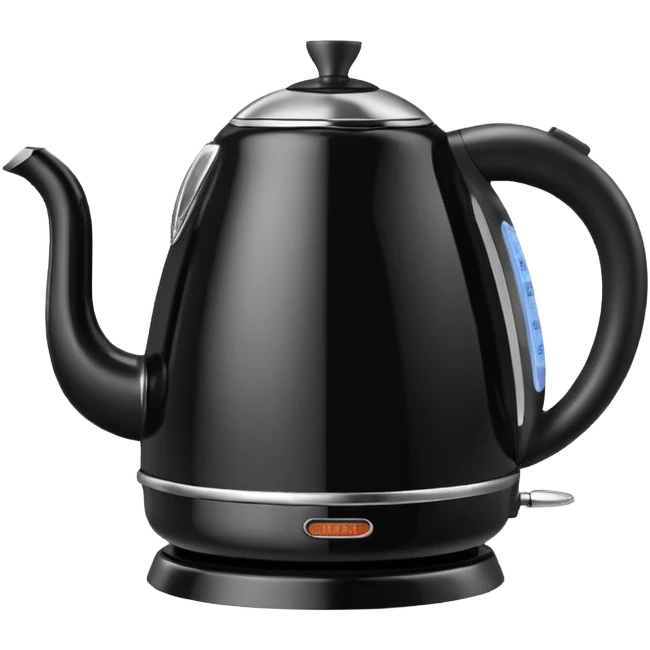 Retro style black electric kettle emoji