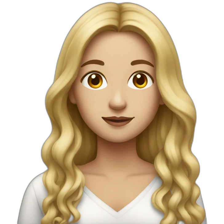 Painter women with long hair emoji