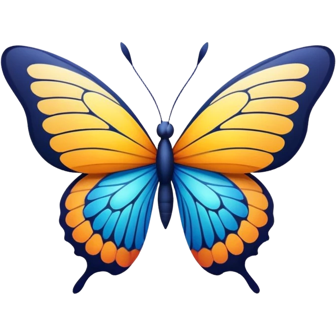 
A stylized butterfly with a subtle, upward-trending graph or spike pattern integrated into its wing design.	The butterfly is a powerful symbol of transformation, growth, and intuition. emoji
