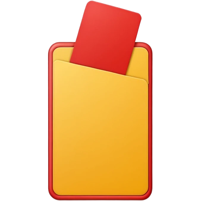 red and yellow card emoji