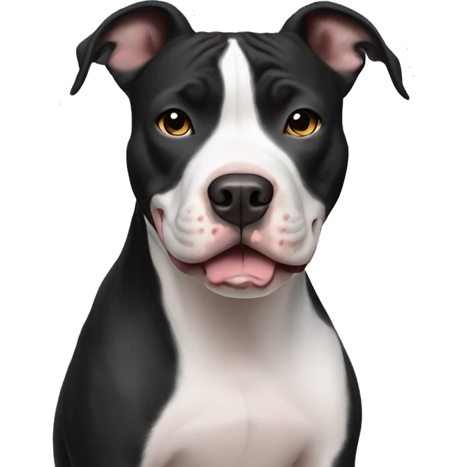 Black and white pitbull emoji