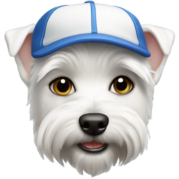Westie wearing a baseball cap emoji