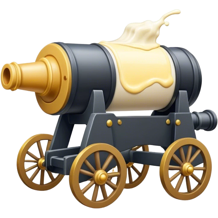 Cannon that shoots mayonnaise. It should have some mayonnaise dripping out of the barrel emoji