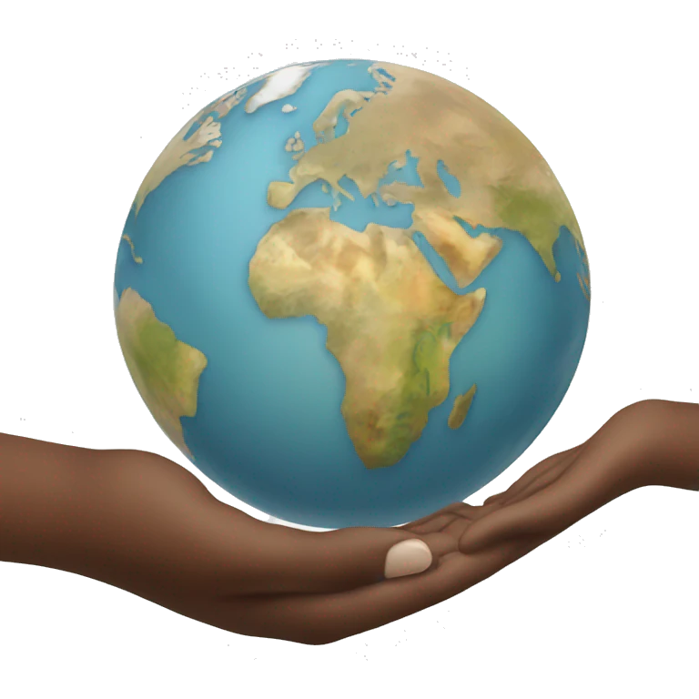 Globe with Diverse Hands emoji