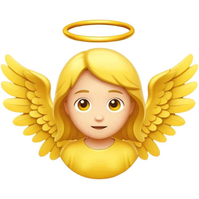 Please angel yellow round emoji emoji