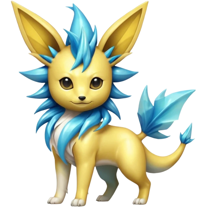 Shiny iridescent Jolteon-Vaporeon-Fusion emoji