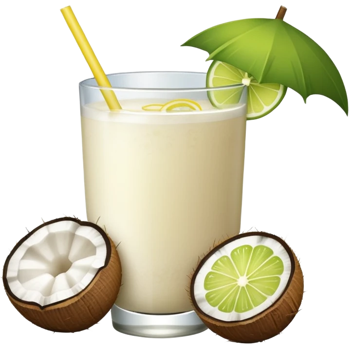 hawaii coconut drink with lemon emoji