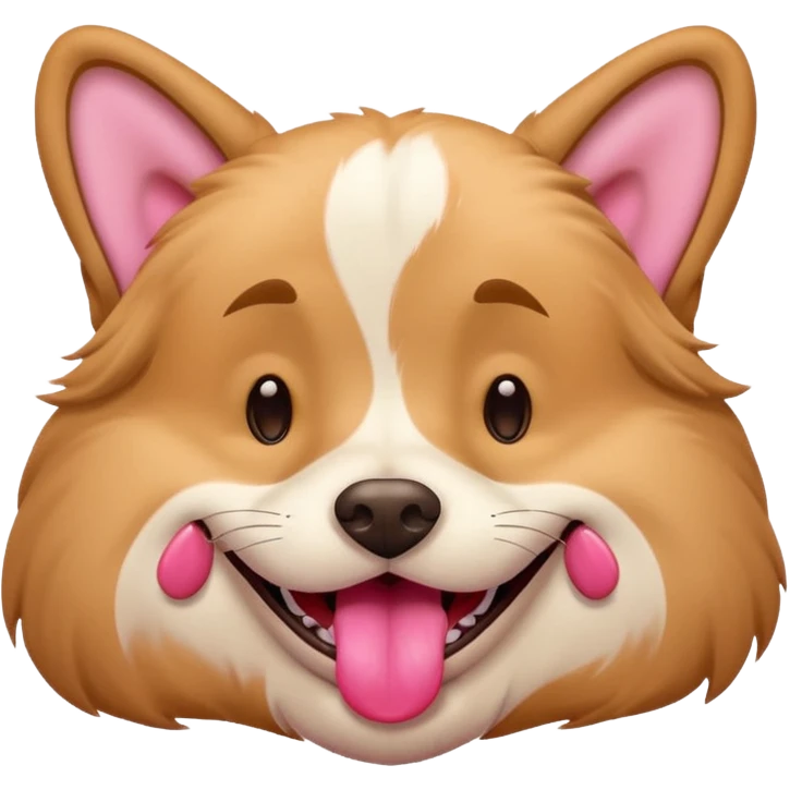 lazy dog emoji, lying on its back emoji