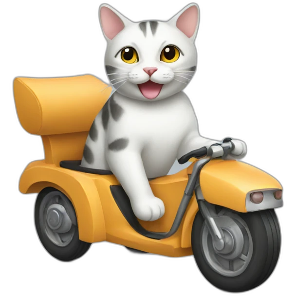cat on wheels emoji