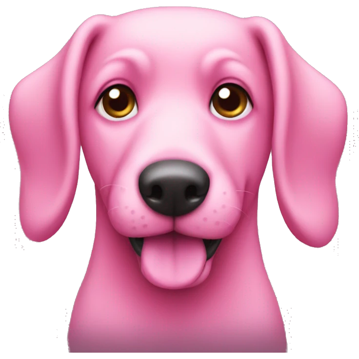 pink dog  emoji
