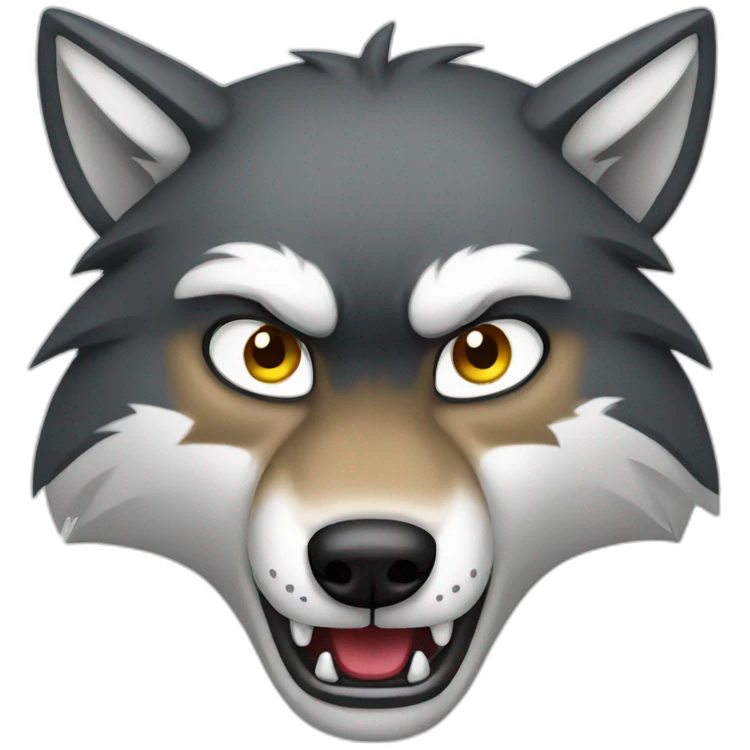angry wolf emoji