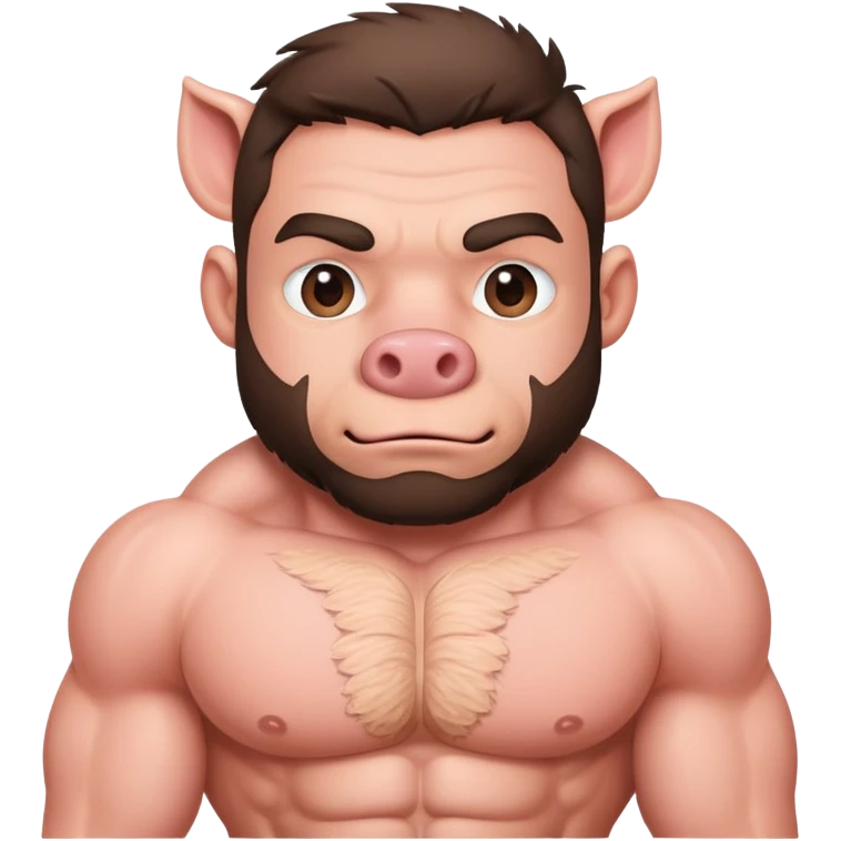 Half pig half man emoji
