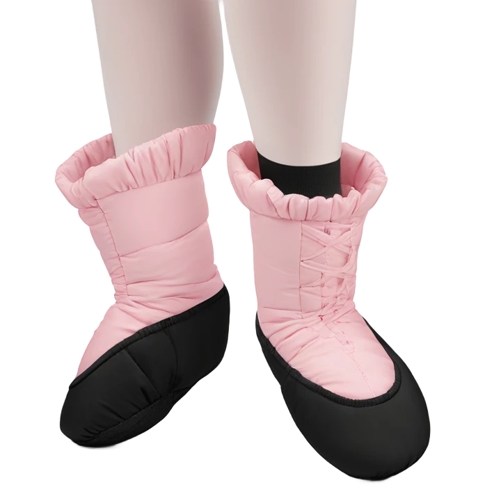 pink with black sole bloch ballet warm up booties emoji